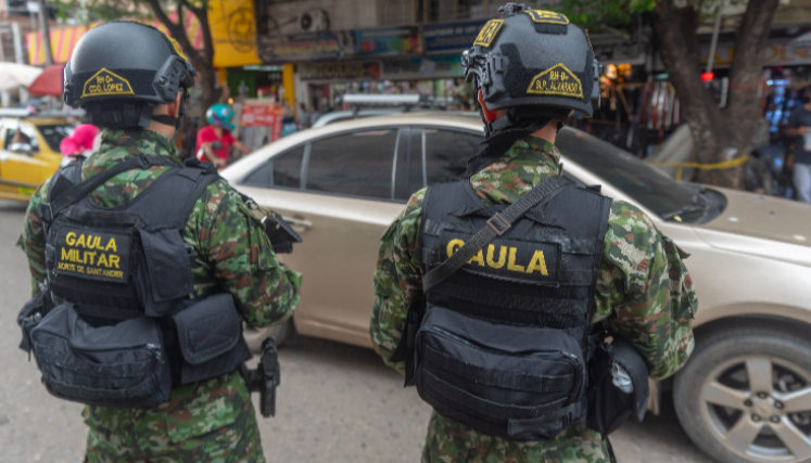 Fuerza pública desplegada en Cúcuta.