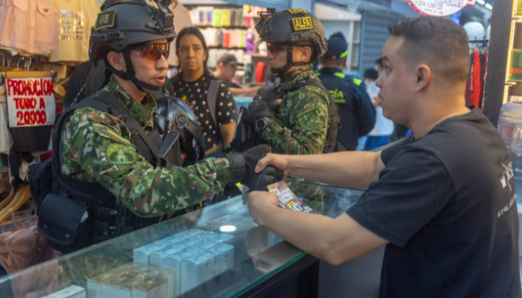 Fuerza pública desplegada en Cúcuta.