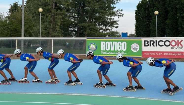 Buena actuación de los patinadores colombianos en Italia.