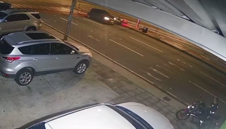 Choque de carros en Bucaramanga. 