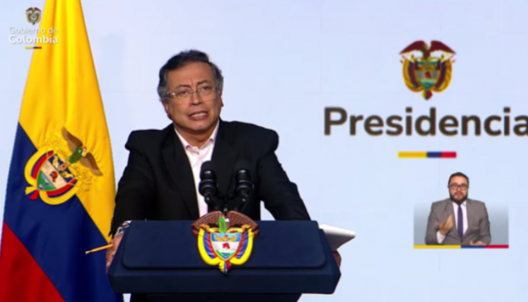 Alocución del presidente Petro. Foto: captura de pantalla