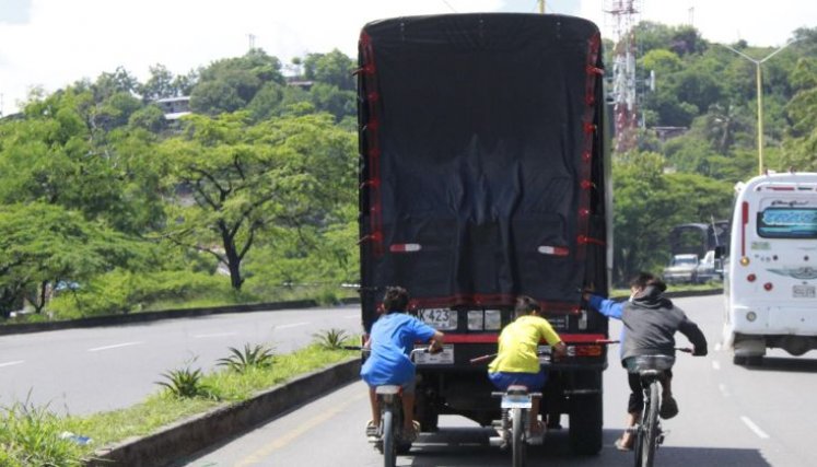 Imprudencia vial en Cúcuta. 