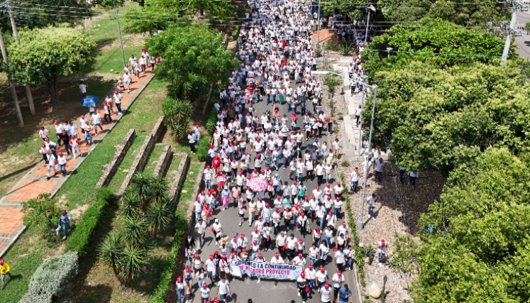 Masiva participación en las marchas de Cúcuta.