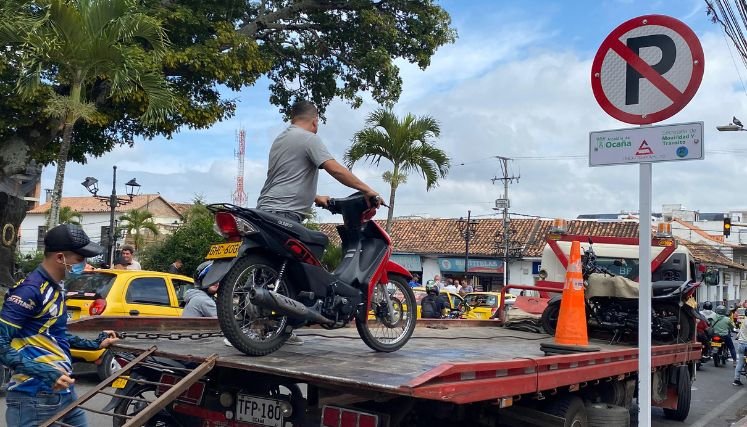 En Ocaña inician puestos de control para sancionar a los conductores indisciplinados.