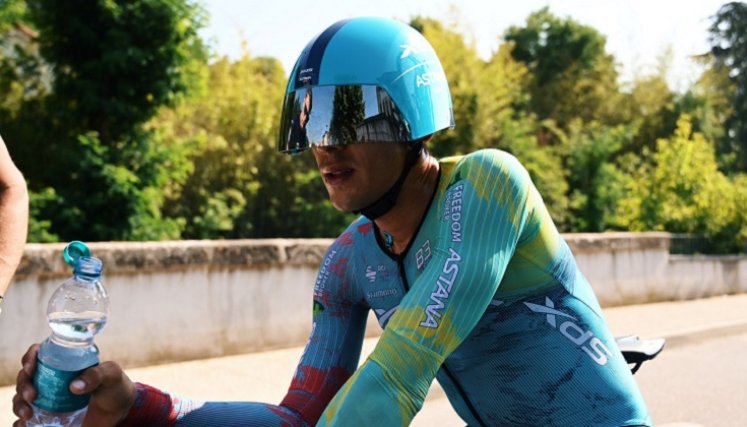 El colombiano Harold Tejada  hizo una buena contrarreloj. 