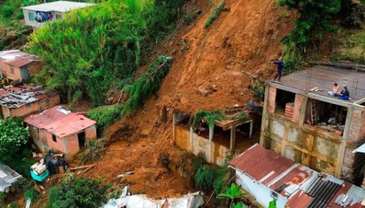 Derrumbe en Medellín. 