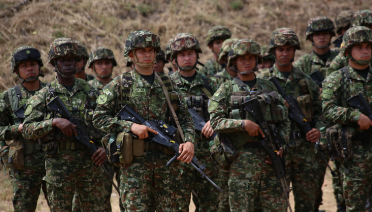 Ejército colombiano en el Catatumbo.