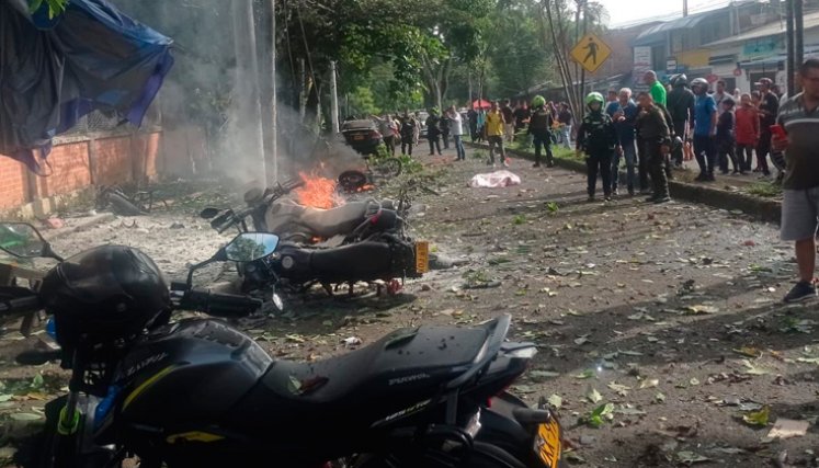 Atentados en Cali y Cauca. Foto tomada de redes sociales