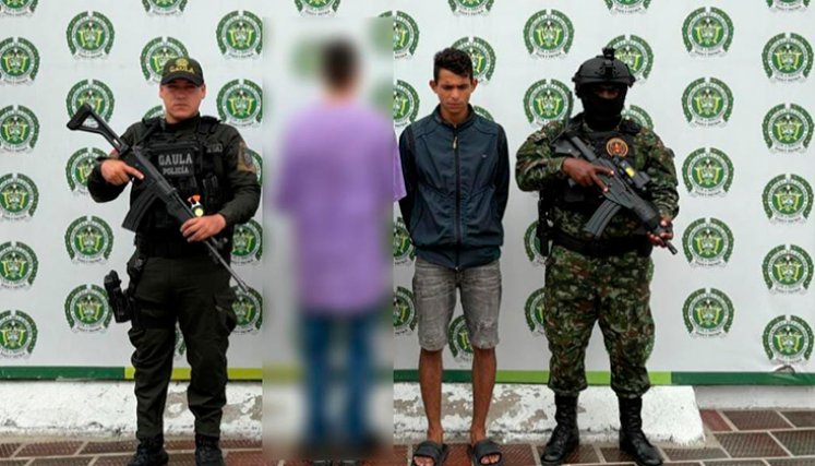 El Gaula sorprendió a los delincuentes. / Foto Cortesía