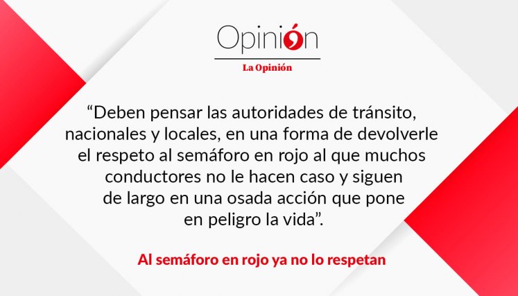 Al semáforo en rojo ya no lo respetan