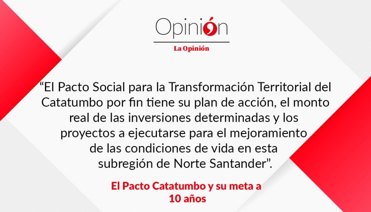 El Pacto Catatumbo y su meta a 10 años