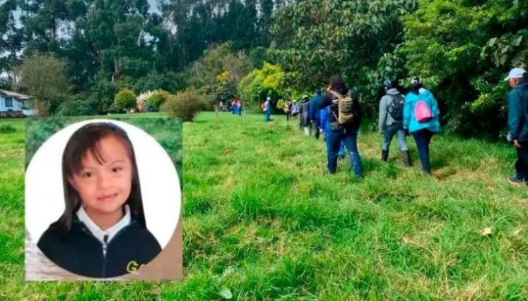 Niña desaparecida en Cajicá. 