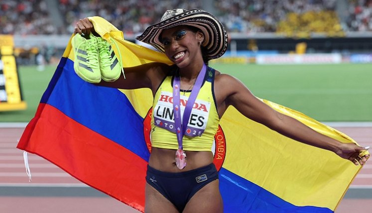 Natalia Linares la nueva figura del salto largo colombiano.