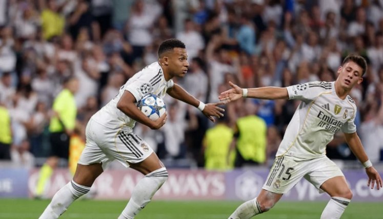 Kylian Mbappé fue letal en la victoria del equipo merengue en el inicio de la Liga de Campeones.