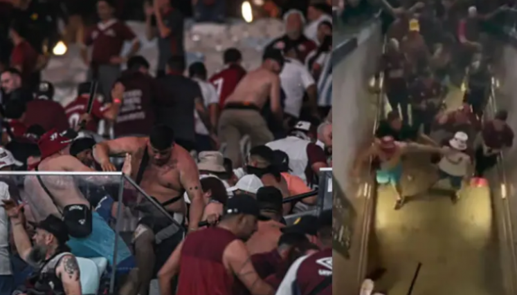 Batalla campal entre hinchas 