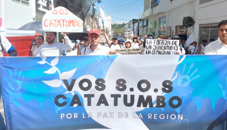 Marcha por la paz en el Catatumbo.