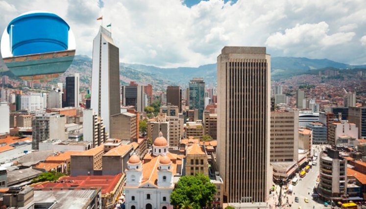 Medellín - tanque de agua. Foto Colprensa.
