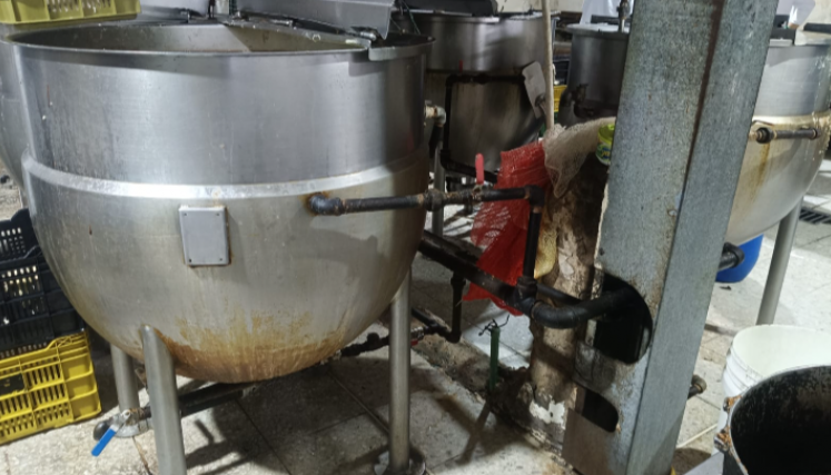 Paila de cocina industrial.