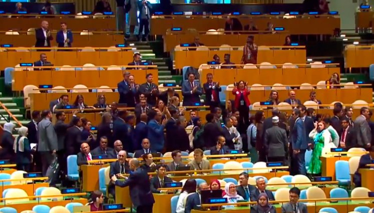 Vacian Asamblea general de la ONU en discurso de Benjamín Netanyahu