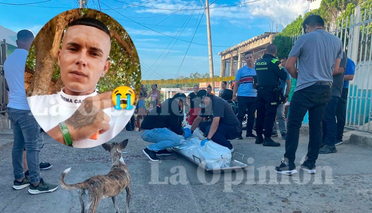 El crimen ocurrió en plena  vía del barrio El Desierto.  El jove recibió varios impactos./ Foto Cortesía