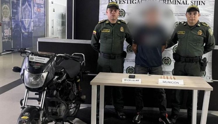 La policía capturó a este hombre durante un patrullaje de rutina por el centro de Cúcuta./Foto cortesía