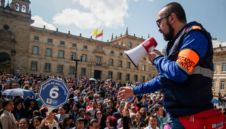 En la plaza de Bolívar se realizó el Simulacro nacional de respuesta a emergencias