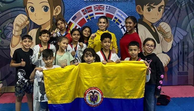 Las pequeñas promesas del taekwondo rojinegro se lucieron en Sogamoso.