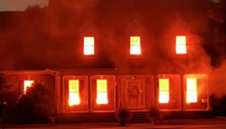 Casa decorada en Estados Unidos. 