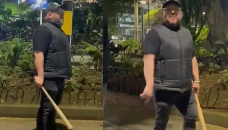 “Porque me da la gana”: concejal de Medellín genera rechazo tras enfrentarse con bate a manifestantes