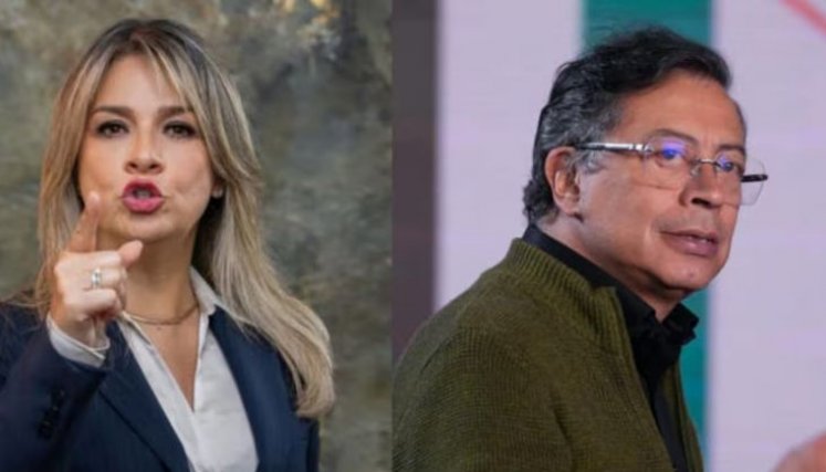 Vicky Dávila y Gustavo Petro 