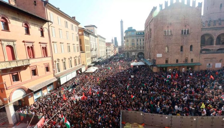 Manifestación en Italia pro-Palestina