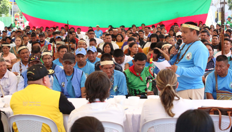 Diálogos entre la minga barí y el Gobierno nacional.