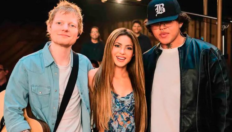 Shakira y Ed Sheeran. Foto cortesía