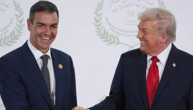 Trump, Macron y Sánchez