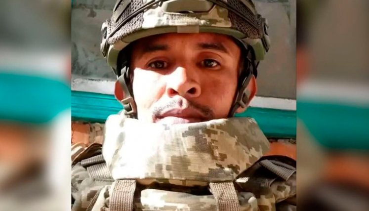 Soldado colombiano en Ucrania