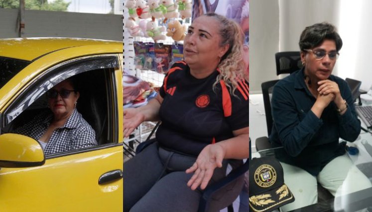 Olga, Luz Neida y Sandra 