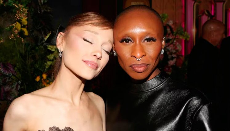 Ariana Grande y Cynthia Erivo. Foto tomada de redes sociales