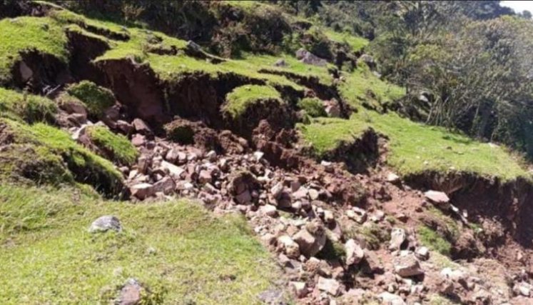 El municipio de Cáchira bajo alerta amarilla debido a fuertes lluvias y una remoción en masa en la parte alta.