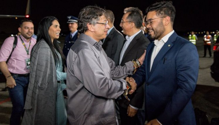 Petro llega a Brasil / Cortesía 