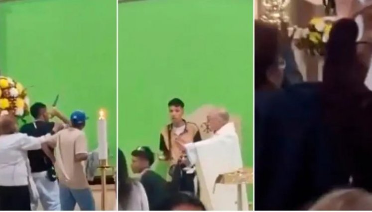 Robo de gorra en plena misa en Bogotá 