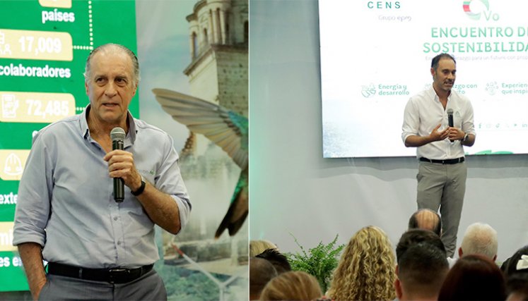 John Alberto Maya, gerente de EPM, y José Miguel González, gerente de CENS. / Foto Carlos Ramírez-La Opinión