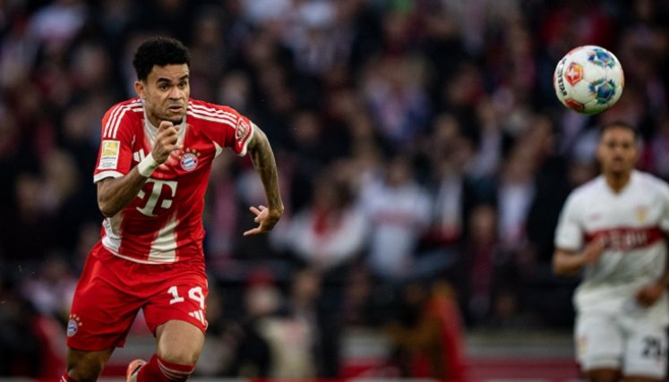 Lucho Díaz tuvo un buen partido en una nueva jornada de la Bundesliga con su club Bayern Múnich.