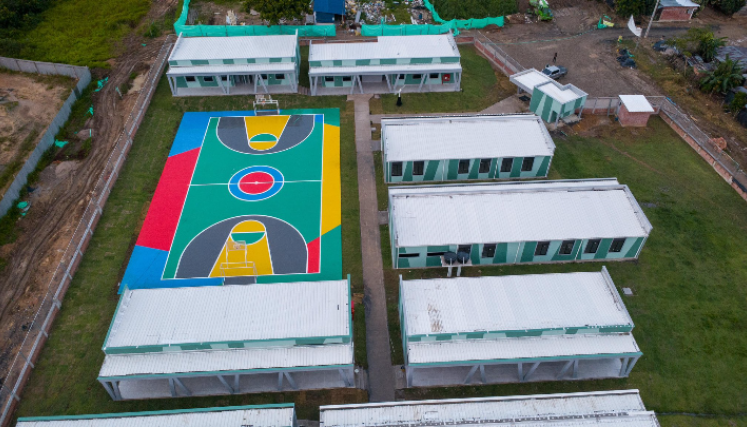Así es la sede del Colegio Universidad en El Tarra. 