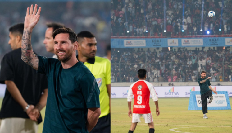 Messi en la India. Foto tomada de @revanth_anumula