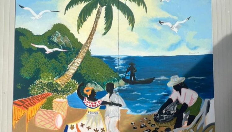 Mural en el colegio de Valle del Cauca.