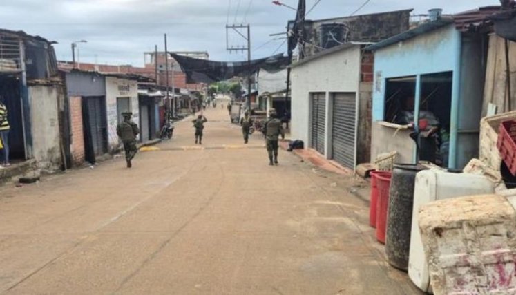 Tropas de la Segunda División del Ejército patrullan en zona rural y casco urbano de Tibú/Foto Cortesía