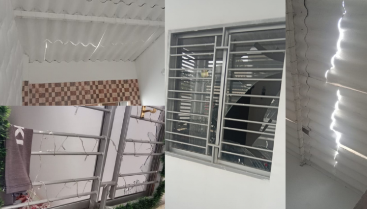 Casas afectadas en Villa del Rosario