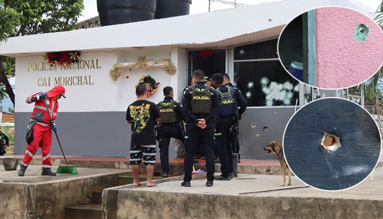 El CAI Morichal quedó totalmente destruido por los disparos de fusil y las granadas. / Fotos: Carlos Ramírez-La Opinión