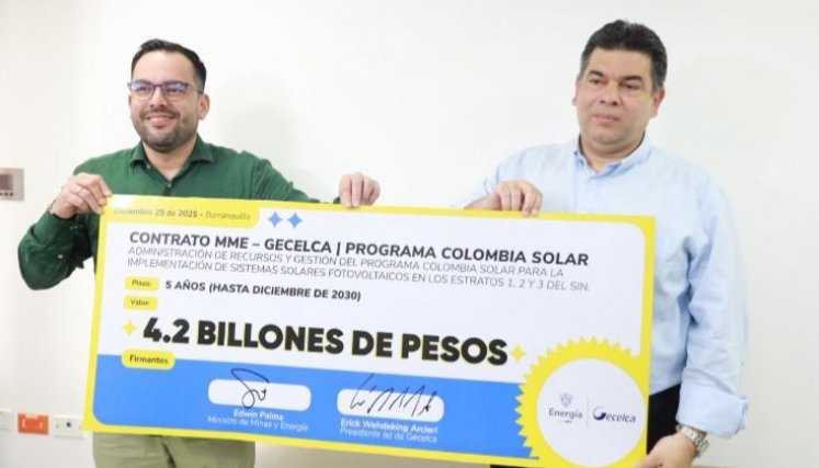 La ejecución del acuerdo beneficiará a 563.057 usuarios al final del periodo de ejecución previsto hasta el año 2030 en el marco de Colombia Solar.
