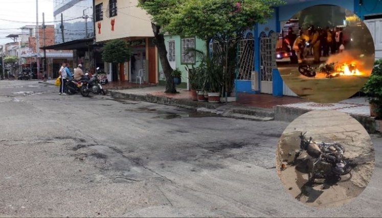 Moto Incinerada Gramalote